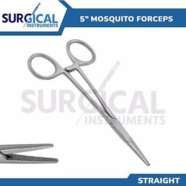 5" Straight Hemostat Forceps Locking Clamps Stainless Steel German Grade