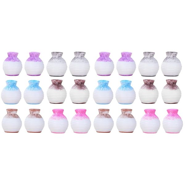 Ciieeo 24 Pcs Micro Landscape Vase Small House Flower Vase Tiny Homes Miniature Model Tiny House Decorations Mini House Accessories Tiny House Accessories Trinkets Resin Doll House