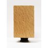 Lamp Finial-Beech Wood Rectangle Cube-W/Dual Thread Base-4 Finishes (Antique Brass)