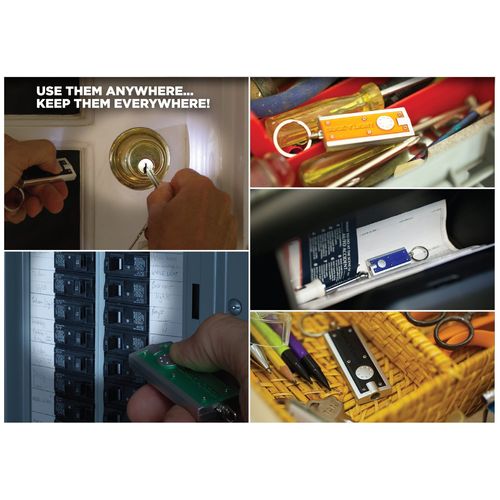 Buck Light: Powerful LED Keychain Lights, 5 Pack, Assorted Colors, Ultra Bright Flashlight, Portable Key Chain Flash Light