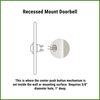 Waterwood Solid Brass Small Leaf Doorbell in Black - Wired & Illuminated Push Button from Environmentally Friendly Recycled Material