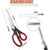 Ergonomic Pinking Shears Red Scissors For Precise Fabric Cutting 8.86 Inch