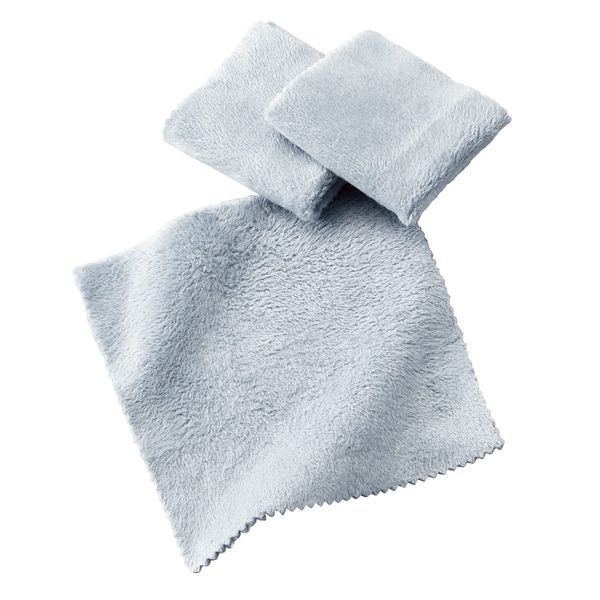 Elecom AFKCT-007GYSET Cleaning Cloth, Ultra Fine Fiber, Super Strong Cloth, Small, Set of 3, Cleaner, Microfiber, Water-based/Oil-based Stains, Strong, Washable, Made in Japan