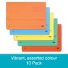 Elba Foolscap Document Wallets, Assorted Colours, A4+, Pack of 10 Folders