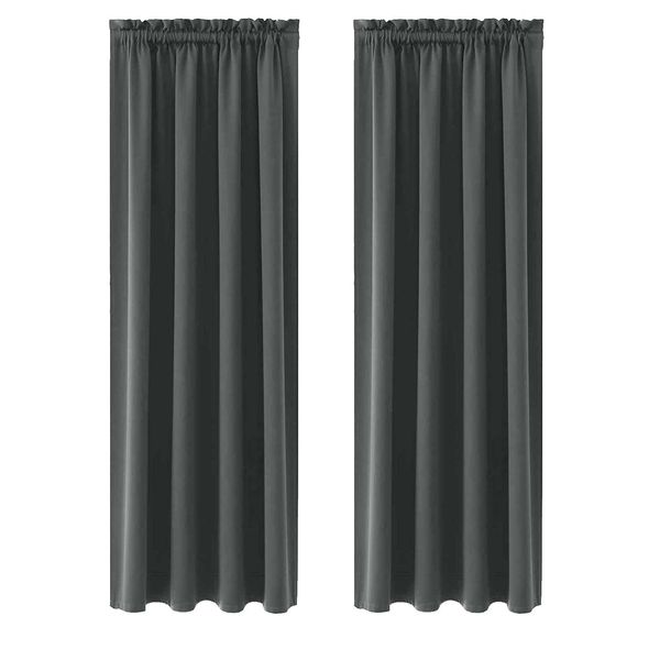 NAKIHOUSE Grey Blackout Curtains, Thermal Curtains 84 Inch Drop Super Blackout Slot Top Curtains Bedroom, Single Curtain for Door Doorway Window Living Room Bedroom, 2 Panel