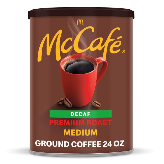 McCafé Premium Roast Decaf, Medium Roast Ground Coffee, 24 oz Canister