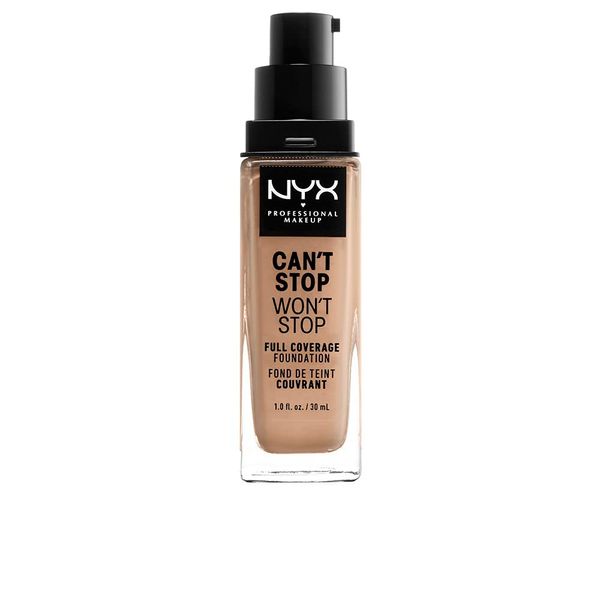 NYX PROFESSIONAL MAKEUP Can't Stop Won't Stop Foundation, 24h Full Coverage Matte Finish - Medium Buff