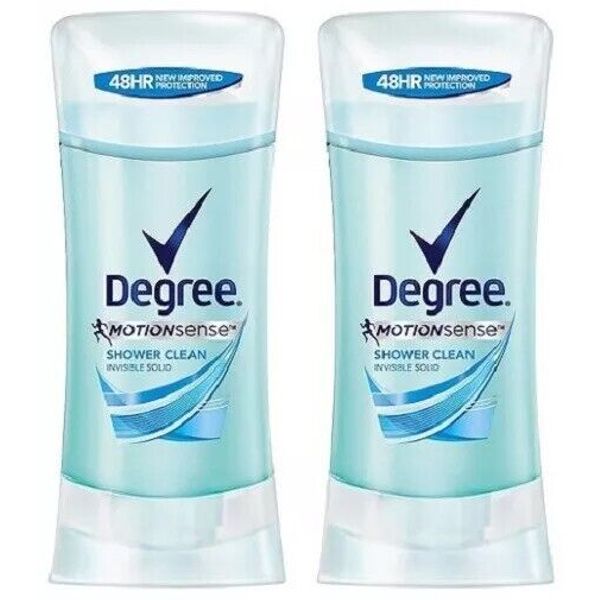 2 PK Degree Advanced Long Lasting Womens Deodorant Shower Clean  2.6 Oz 8/25