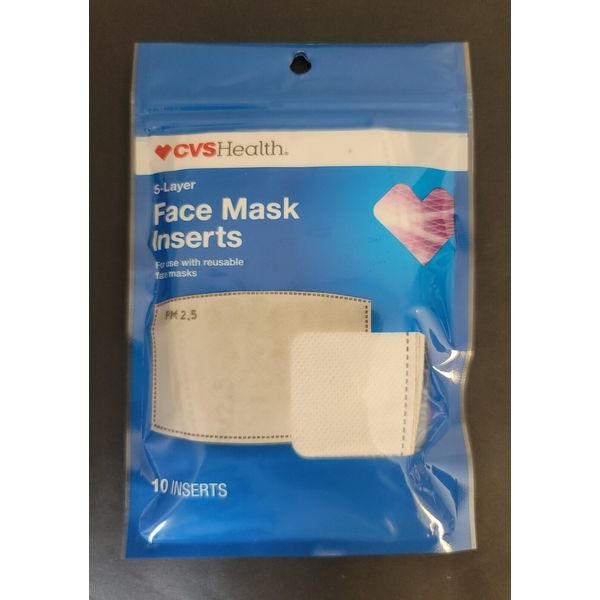 CVS Health Face Mask Inserts For Reusable Masks (Lot Of 15) 150 Inserts Total!