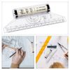 2 Pcs 15cm Rolling Ruler Measuring Parallel Rulers Balancing Scale Drawing Rolling Ruler Multipurpose Drawing Parallel Rolling Rulers for Artists Architects Engineers
