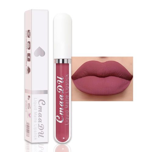 evpct CmaaDu 1Pcs Mauve Liquid Matte Lipstick Lipgloss Set for Women, labiales mate 24 horas originales matte larga duracion 24 Hour Lipstick Lip Stains Long Lasting Waterproof 24, 09#