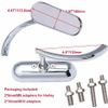 Chrome Motorcycle Mini Oval Mirrors For Harley Davidson Sportster Dyna Softail
