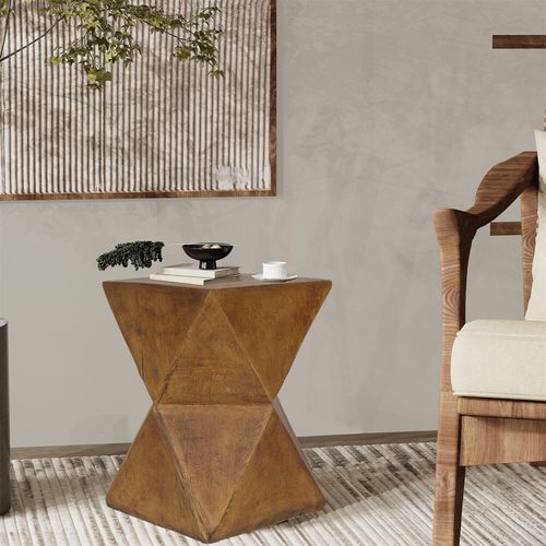 Clear Texture Concrete Accent Table Patio Garden Stool Modular Desigh Side Table