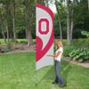 OHIO STATE BUCKEYES Tall Team Swooper Flag DOUBLE SIDED Tailgating Pole Kit