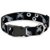 Plastic Clip Collar - Revolvers Black Gray - Narrow-Small 6-9"
