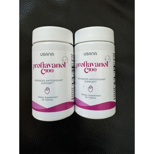 2 USANA Proflavanol C100 Supplements 56 Tablet ~ New/Sealed ~ EXP 07/2026