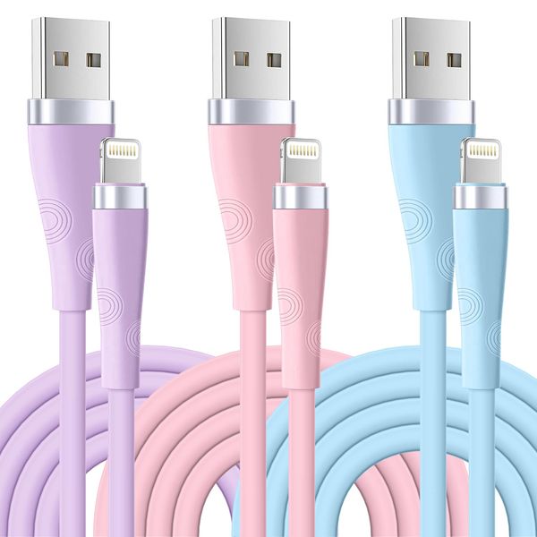 iPhone Charger [Apple MFi Certified] 3Pack 6FT/1.8M Fast Charging Cable Lead Long Apple Charger Cable for iPhone 14 13 12 11 Xs Max XR X 8 Plus 7 Plus 6 Plus 5s SE