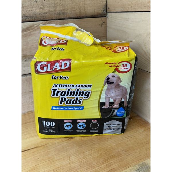 Glad for Pets Activated Carbon Puppy Training Pads | Giant 100 Count