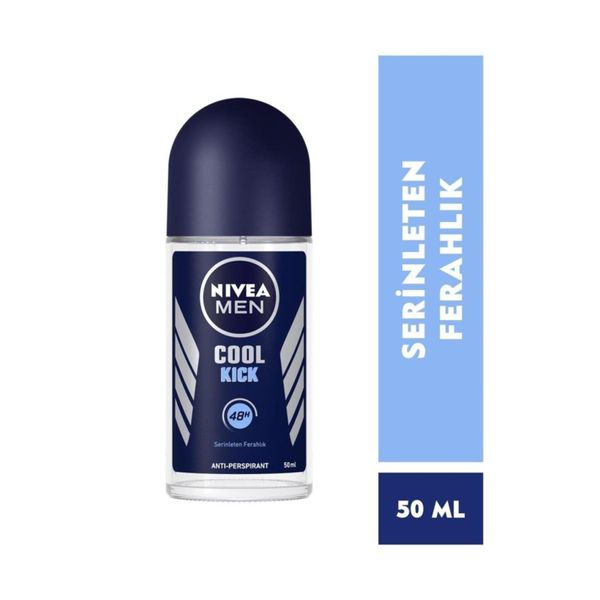 Men Erkek Roll-on Deodorant Cool Kick 50ml, 48 Saat Anti-perspirant Koruma, Serinleten Ferahlık