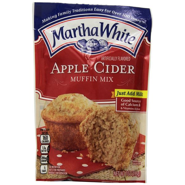 Martha White Apple Cider Muffin Mix, 7 Ounce (Pack of 12)