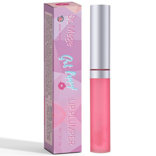 St. Mege Lip Plumper - Lip Enhancer for Fuller Softer Lips Increased Elasticity Reduce Fine Lines - Smoothes and Plumps Lips for Fuller Volume, Hydrating and Instant Effect