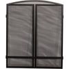 3-PANEL FIREPLACE SCREEN FOLDABLE WROUGHT METAL IRON MESH FIRE SPARK GUARD, NEW!