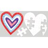 Baker Ross Heart Colouring Puzzles (Pack of 10)