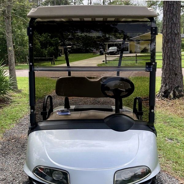 For EZGO RXV Golf Cart Windshield Folding Tinted Windscreen Impact Resistant