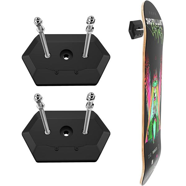 BOOSTEADY 2 Pack Skateboard Wall Mount Skateboard Hanger for Skateboard Deck Display and Storage, Floating Effect…