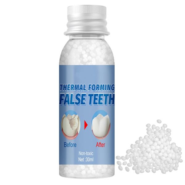 Temporary Tooth Filling, Thermal Forming False Teeth, Tooth DIY Moldable Fake Teeth Beads for Temporary Fixing, Tooth Filler for Missing Broken Fake Chipped Teeth (1pcs)