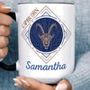 Personalized Capricorn Zodiac Mug with Name Customized Horoscope Cup Gift