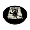 Where Funny Pirate Cat Pirates Treasure Map Eye Patch Kitten PopSockets Adhesive PopGrip