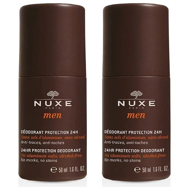 2 PACK   NUXE Men 24h Protection Deodorant Roll-on  50ml ea.