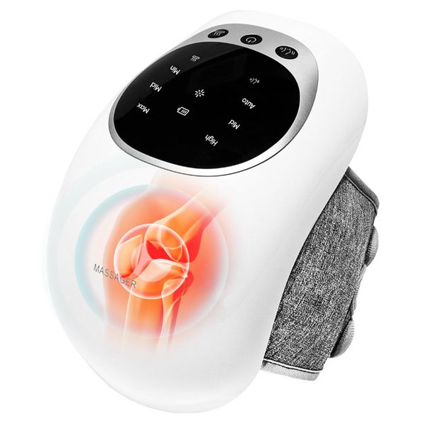 Cordless Knee Massager,Infrared Heated Knee Massager Joint Pain Relief,Portable Knee Massager with LED Screen,Rechargeable Massager for Knee Pain Relief,Knee Massager Gifts for Family and Friends