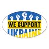 CafePress We Support Ukraine Sticker Sticker (Oval 10 pk)