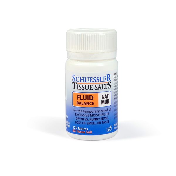 Schuessler Tissue Salts 125 Tablets - NAT Mur - No 9 - Fluid Balance