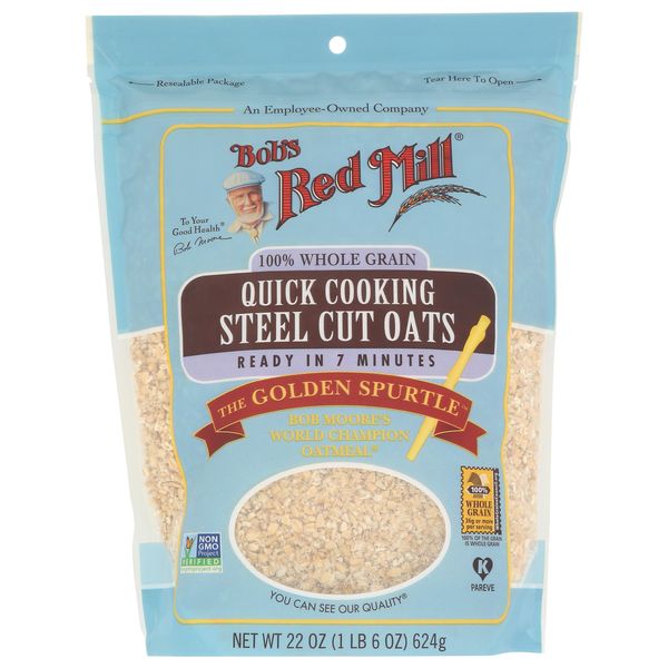 Bob's Red Mill Quick Cooking Steel Cut Oats, 22-ounce