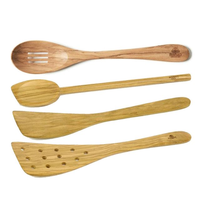Berard Handcrafted Spoon and Spatula Utensil Set Olivewood