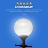 KastLite 12" Clear Prismatic Acrylic Lamp Post Globe with 5.25" Neckless Opening