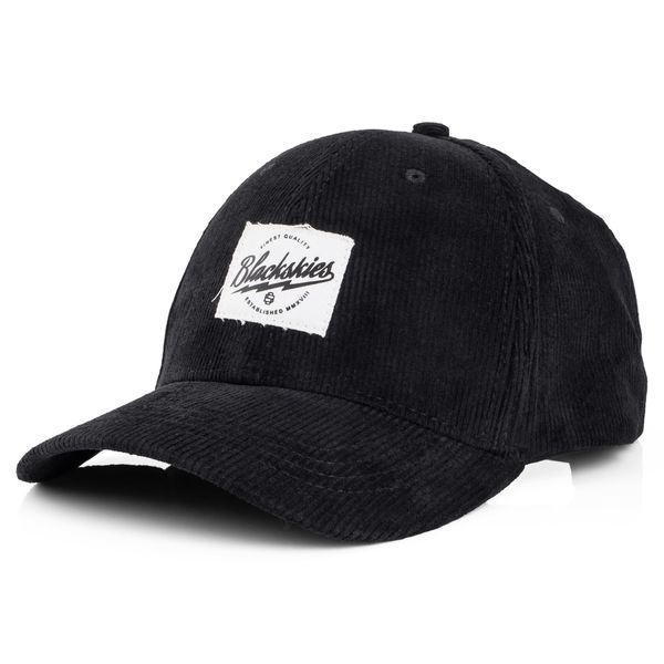 Blackskies Ebony Baseball Cap | Herren Damen Schirm Premium Snapback Trucker Mütze Kappe Basecap Kappe Schwarz