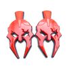 2Pcs Right Left Side Custom Gladiator Emblems 3D Badges Replacement for JL Jeep Gladiator (Black Red)