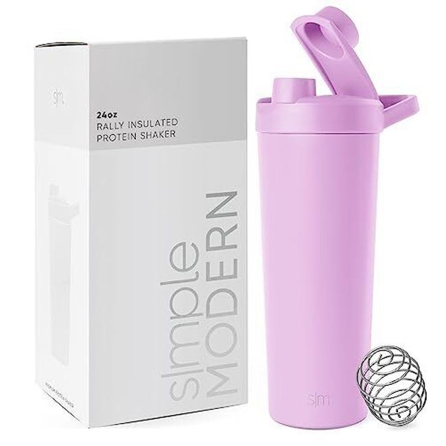 Pink Stainless Steel Protein Shaker Bottle