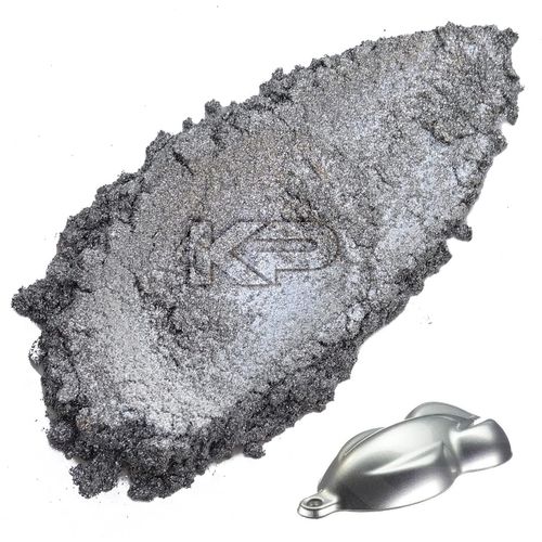 KP Pigments Carbon Silver Pearlescent 100% Pure Fine Mica Powder - Naturally Pigmented Multipurpose DIY Arts and Crafts, Dye, Soap Making, Cosmetics, Epoxy Resin, Paint, and More! 5 Grams