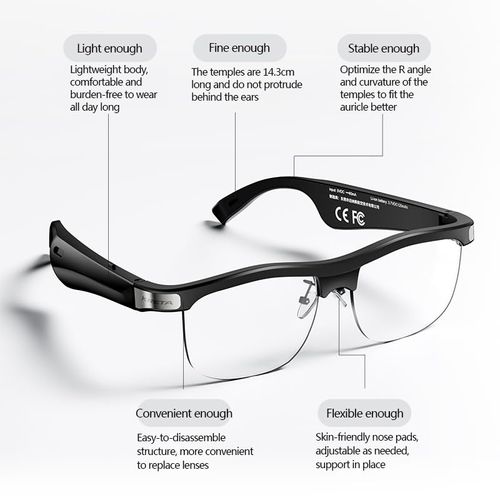KRETA Smart Glasses,Glasses with Bluetooth Audio, Indoor/Outdoor UV Protection, Unisex