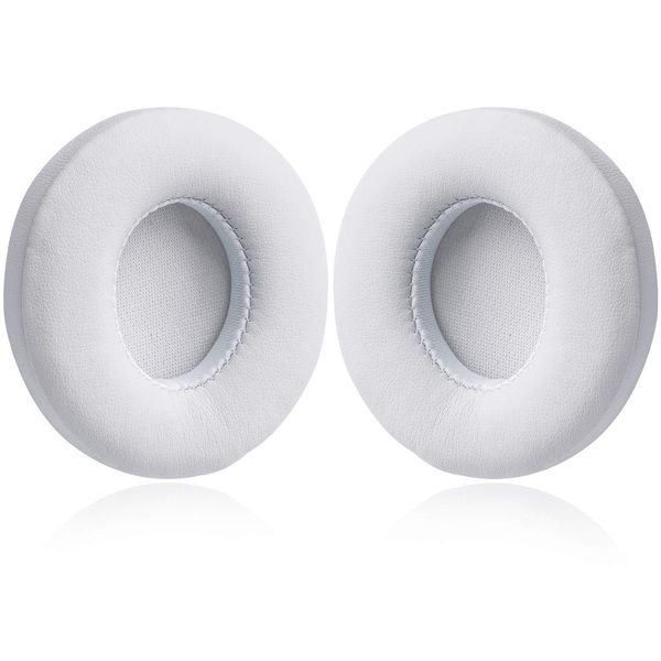 YOCOWOCO Replacement Ear Pads Cushions for Beats Solo 2 Wireless/Solo 3 Wireless On-Ear Headphone, Ear Cups with PU Leather and Memory Foam,White