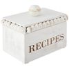 White Beaded Recipe Box
