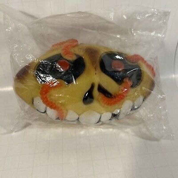 Vintage KO Madballs Worm Skull Foam Football 1986 Weird Ball Mel Appel