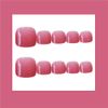 Pure Color Nail Tips for Feet, Handmade Nail Tip, Nail Jewelry, False Nails, Simple with Double-Sided Adhesive Tape, For Weddings, Parties, After Parties, Etc., 24 Pieces, Set of 12 Different Sizes, Rose Color