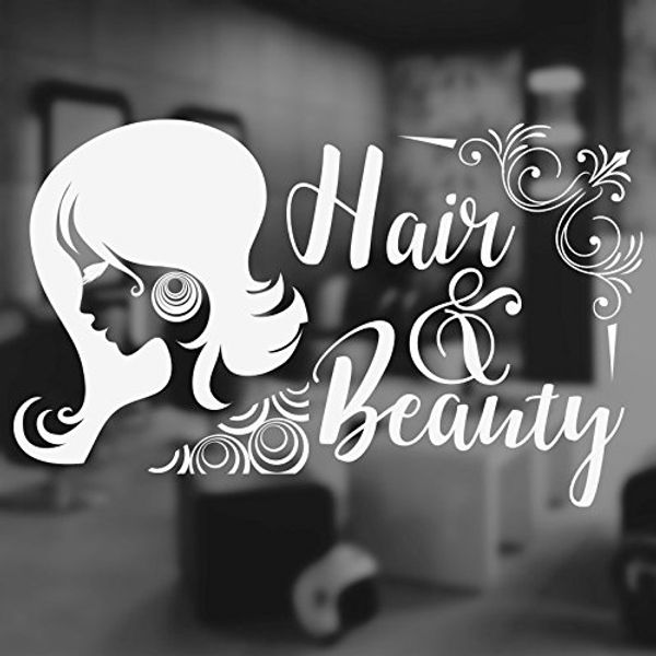 Hair Salon Wall Art Stickers Sign Decal Beauty Salon Shop Decal Window