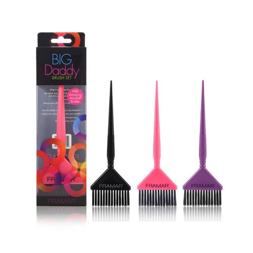 FRAMAR Big Daddy Paint Set with 3 Brushes, Purple, 3 Count (Pack of 1)